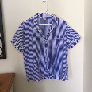 J Crew striped pajama top